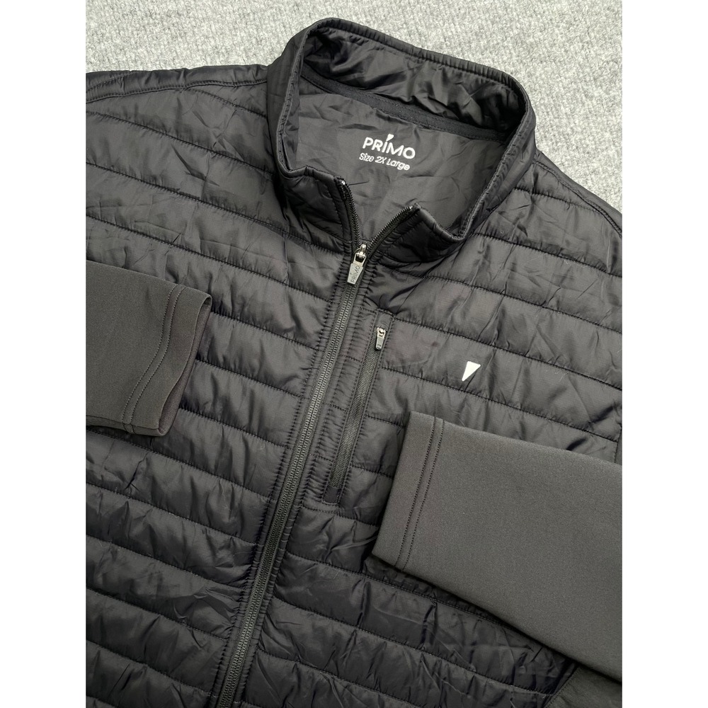 Primo Hybrid Puffer Jacket Mens 2X Large Black Quilted Full Zip Golf Activewear
